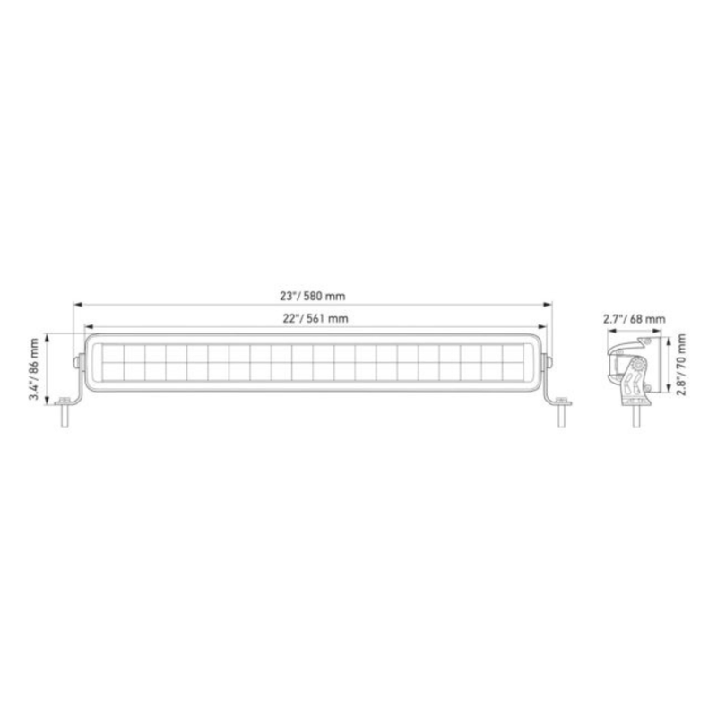 Hella | Black Magic LED Double Row 21.5" Slim Light Bar