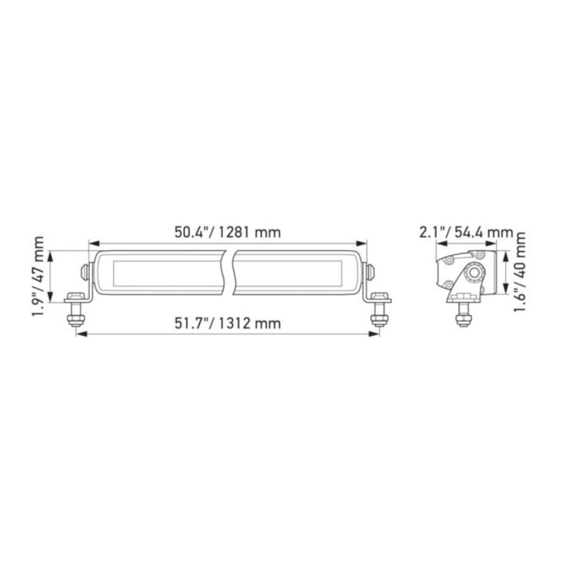 Hella | Black Magic LED Slim Light Bar 50’’