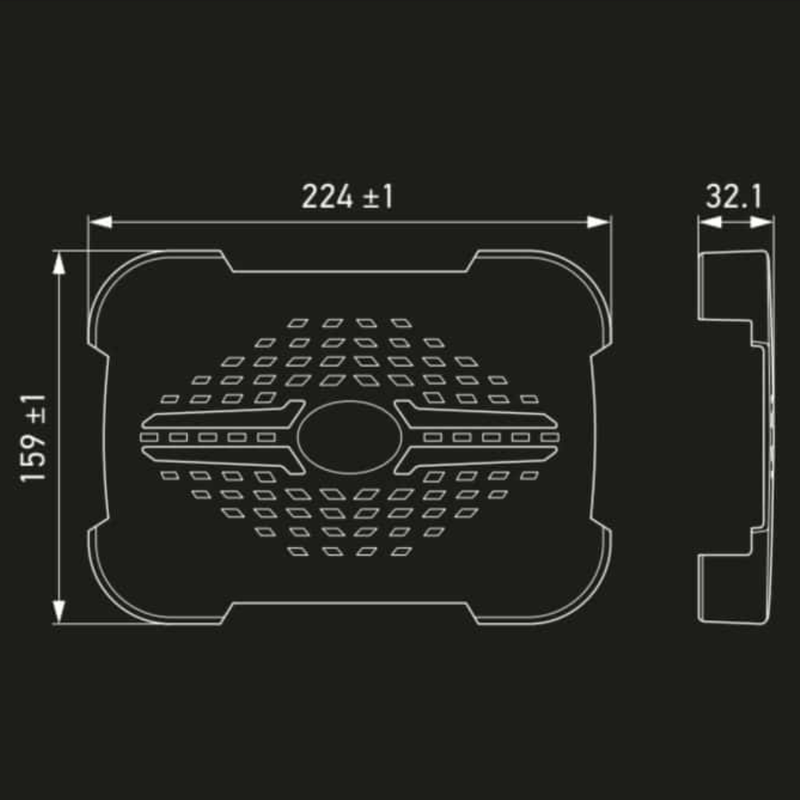 Hella | Valuefit Blade 9 inch Rectangular Cover
