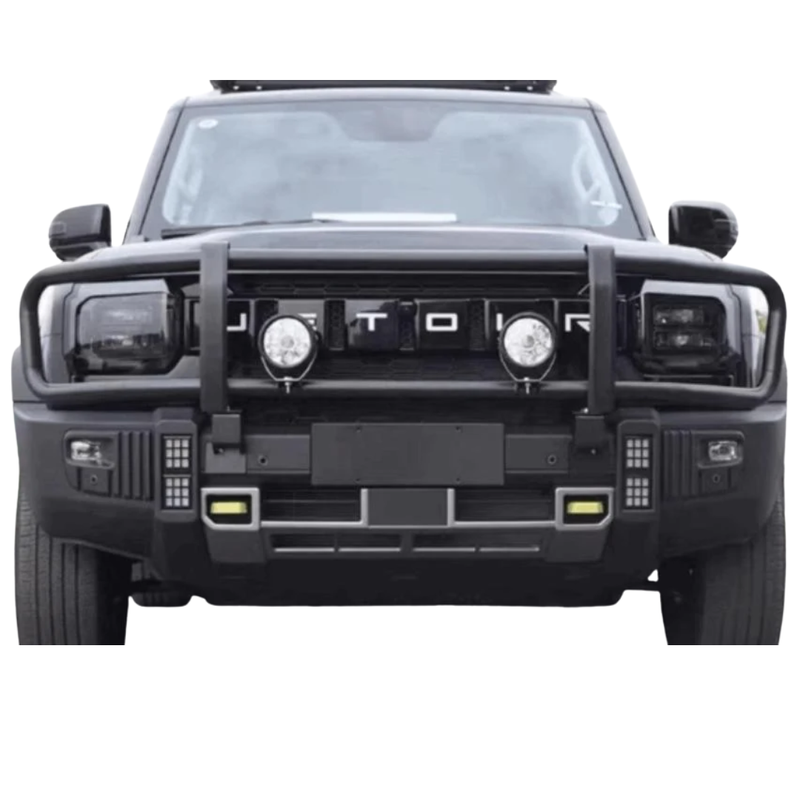 Jetour T2 Front Bumper Wrap around Grill and Headlight Nudge Bar Black