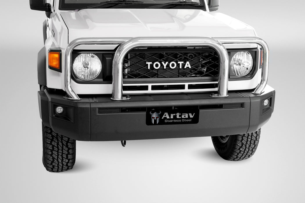 New Toyota Landcruiser 70 Series Grill Guard Stainless  2024+
