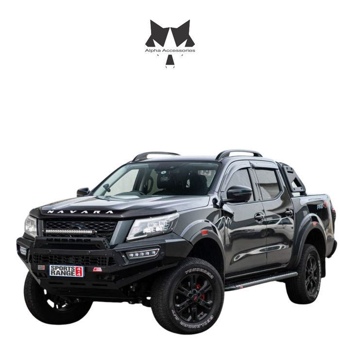 NAVARA D23 New Model 2021 to Current: Pegasus Mild Steel Front Low Loop Bumper Replacement Bullbar