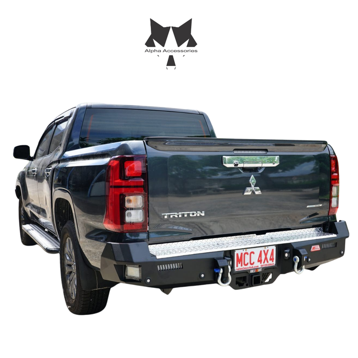 Runva | Mitsubishi Triton MV Series New Model 2025+ Rocker Rear Replacement Bumper with Towbar (EXCL. WIRING)