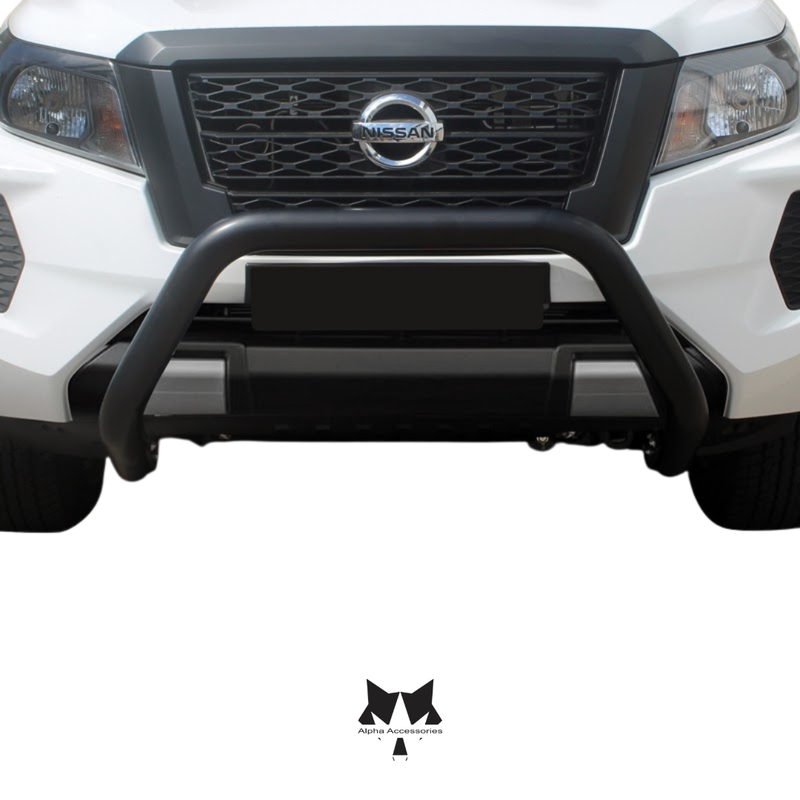 Maxe | Nissan Navara MY2021 MLA Black Stainless Steel Fleet Nudge Bar