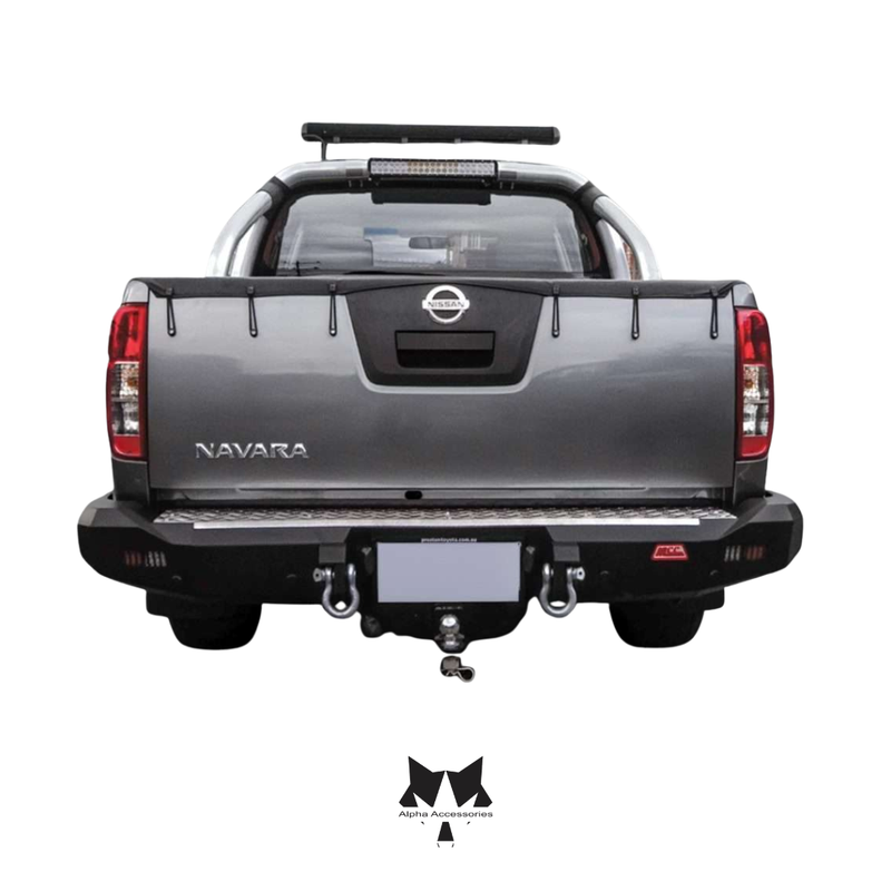 Runva | Nissan Navara 2005 - 2017 Rocker Rear Replacement Bumper With Towbar