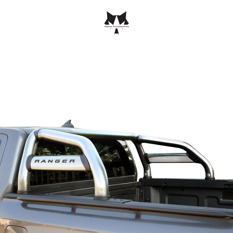 Maxe | Ford Ranger Next Gen P703 Sill Mount Oval Design Sports Bar Polished