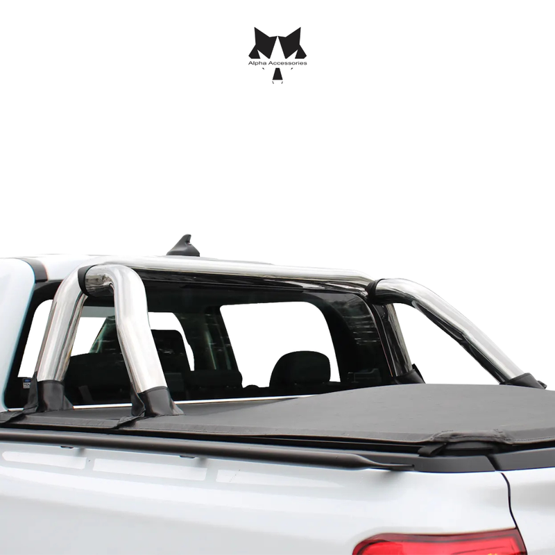 Maxe | Ford Ranger Next Gen P703 Polished Stainless Steel Fleet Sportsbar - Top Mount