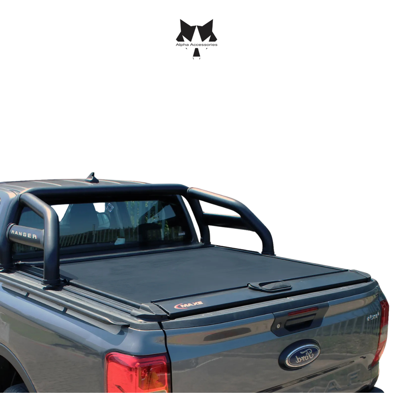 Maxe | Ford Ranger Next Gen D/Cab Stainless Steel Roller Cover Compatible Sports Bar