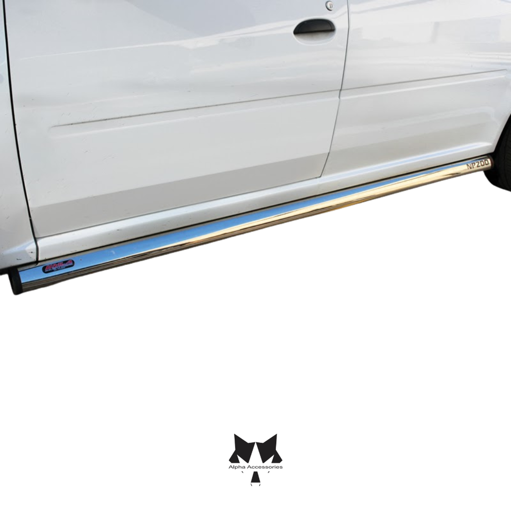 Maxe | Nissan NP200 Stainless Steel Side Bars — Alpha Accessories