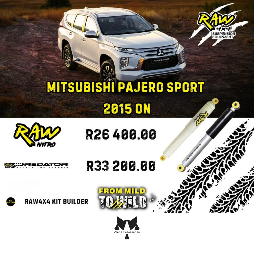 Raw4x4 | Mitsubishi Pajero Sport 2015+ Suspension Upgrade — Alpha ...