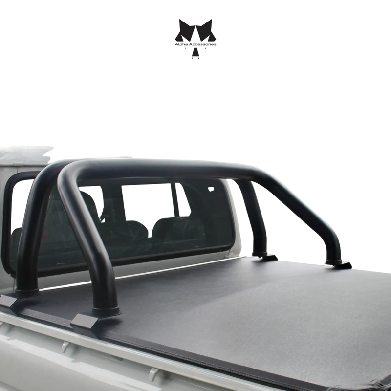 Maxe | Mahindra Pick-Up Black Coated Stainless Steel Tonneau Cover Compatible Sports Bar