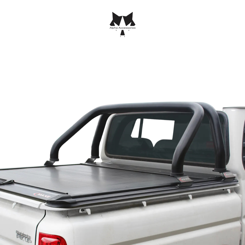 Maxe | Mahindra Pick-Up Black Coated Stainless Steel Rolla Top Compatible Sports Bar