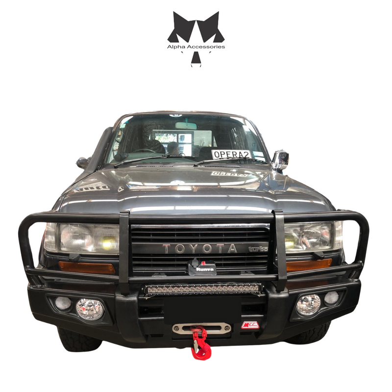 Runva | Toyota Landcruiser 80 Series Post Type Front Bumper Replacement Bullbar