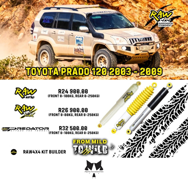 Raw4x4 | Toyota Prado 120 2003 - 2009 Suspension Upgrade