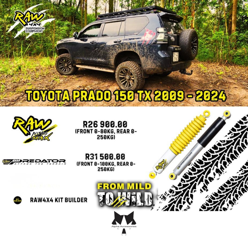 Raw4x4 | Toyota Prado 150 TX 2009 - 2024 Suspension Upgrade