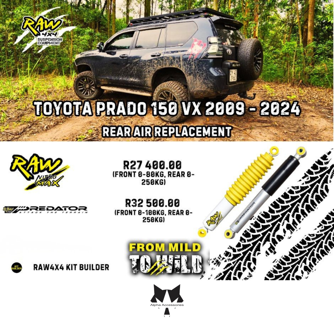 Raw4x4 | Toyota Prado 150 VX 2009 - 2024 Suspension Upgrade — Alpha ...