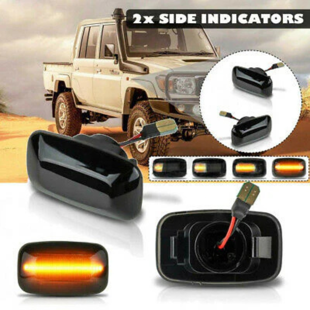 Toyota Land Cruiser / FJ Cruiser 70 Series Smoked Indicators Set of 2 ...