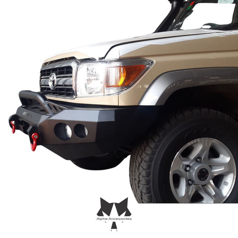 Runva | Toyota Landcruiser 70/79 Series Pick Up or Station Wagon 2004+ Rocker Bar Front Bumper Replacement Bullbar