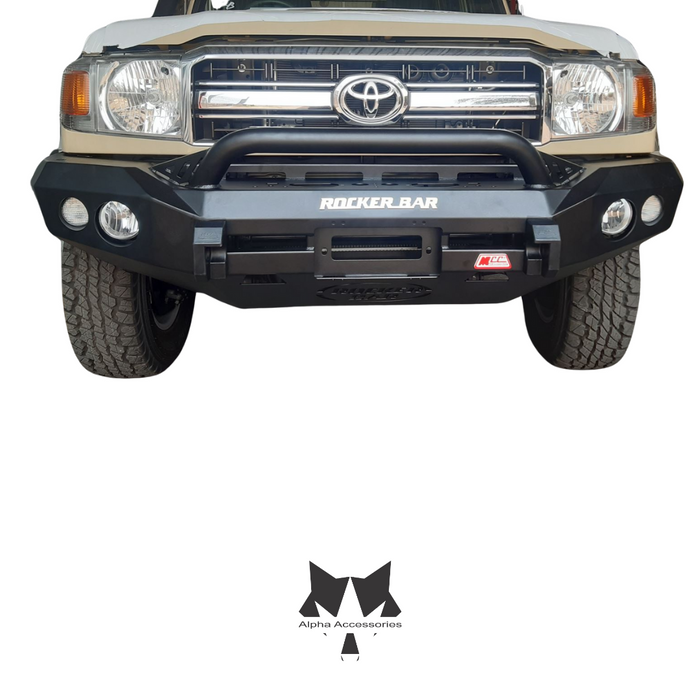 LANDCRUISER 70/79 Series PICK UP or STATION WAGON 2007–Current Rocker Bar Front Bumper Replacement Bullbar