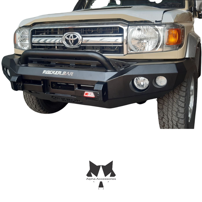 LANDCRUISER 70/79 Series PICK UP or STATION WAGON 2007–Current Rocker Bar Front Bumper Replacement Bullbar