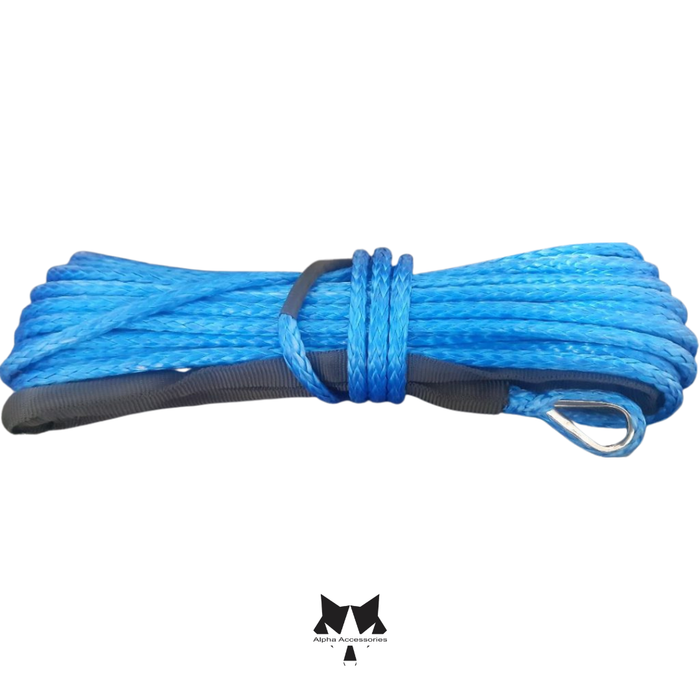 Runva | Synthetic Rope for 4500LBS Winch (Blue) 6mm x 15m (Breaking Strength 7200LBS)