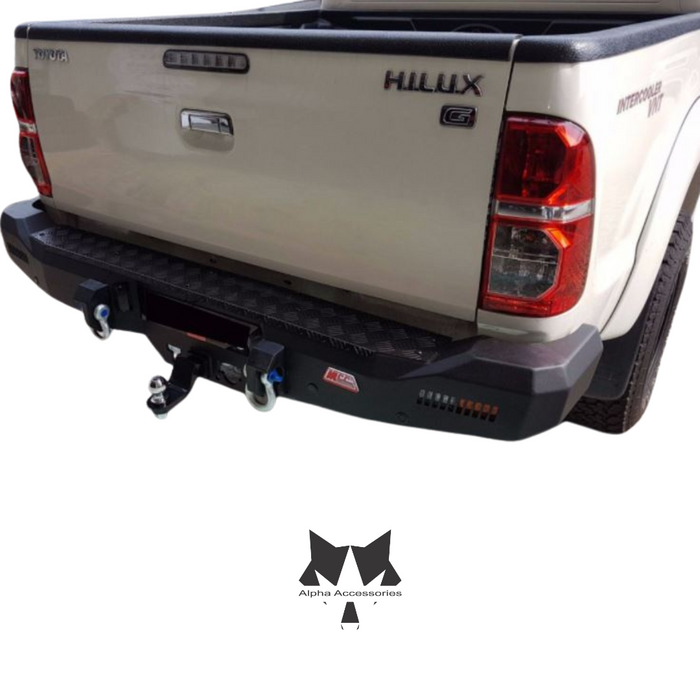 HILUX D4D 2005–2016: Rocker Rear Replacement Bumper with Towbar (Wiring Harness Not Included)