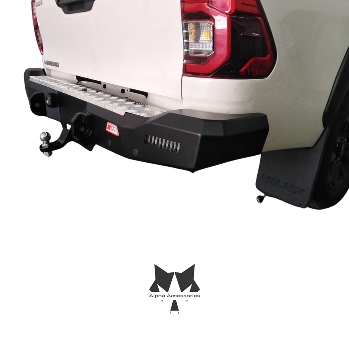 HILUX GD6 2016 to Current: ROCKER Rear Replacement Bumper with Towbar