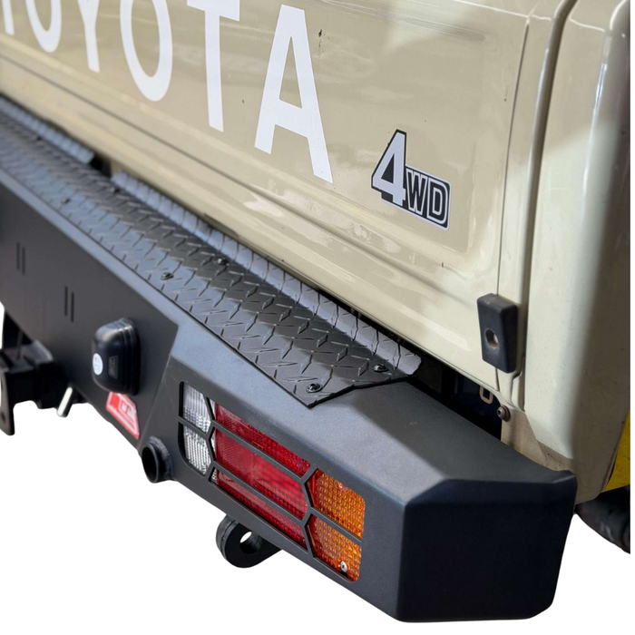 Runva | Toyota Landcruiser 79 Series Pick Up ONLY 2007+ Rear Replacement Bumper & Towbar (EXCL. WIRING)