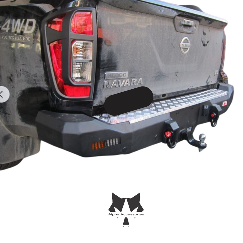 Runva | Nissan Navara D23 2021+ Rocker Bar Replacement Rear Bumper with Towbar (Excl. Wiring)