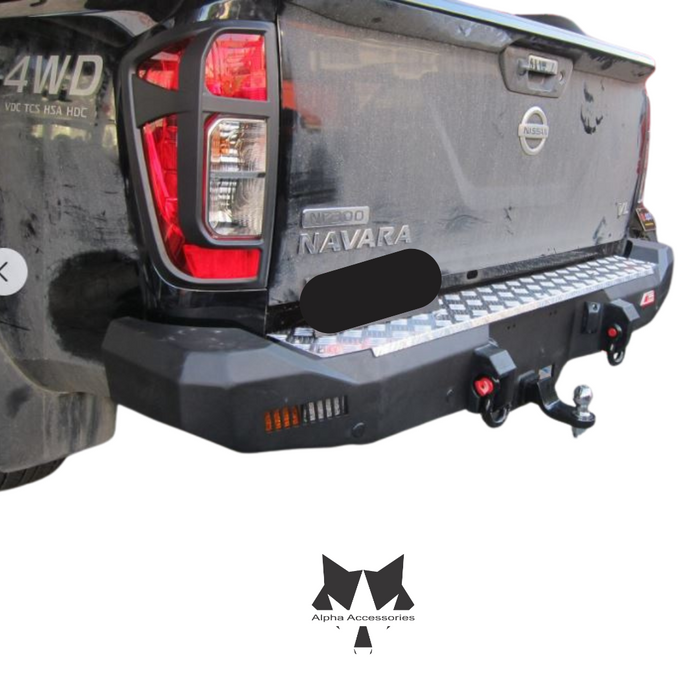 NAVARA D23 New Model 2021 to Current: Rocker Bar Replacement Rear Bumper with Towbar (Excl. Wiring)