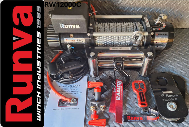 Runva | 12000LBS Steel Cable + Wireless Remote