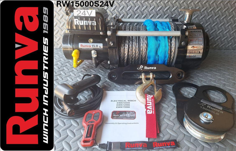 Runva | 15000LBS Synthetic Rope + Wireless Remote