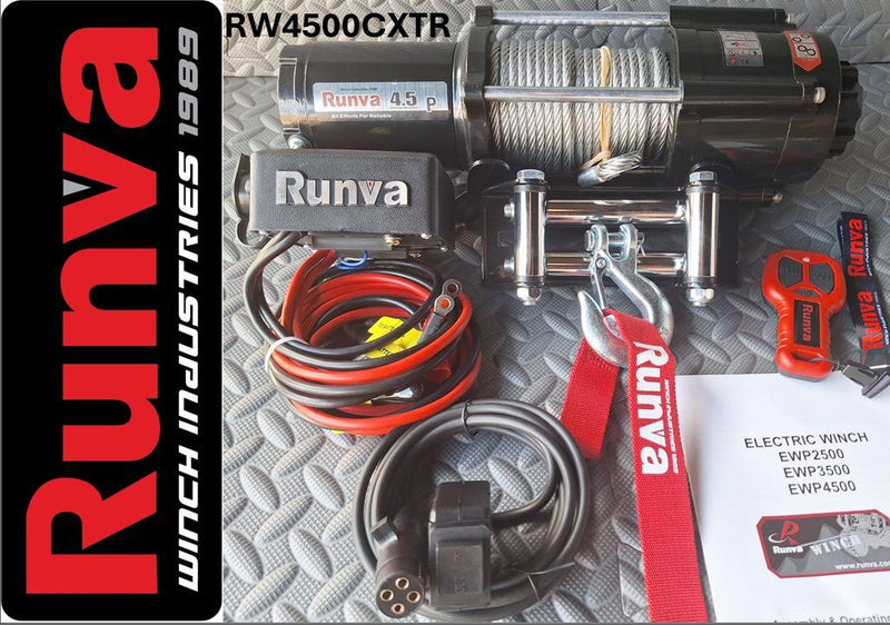 Runva | 4500LBS – Runva Winch 12V With Steel Cable + Remote