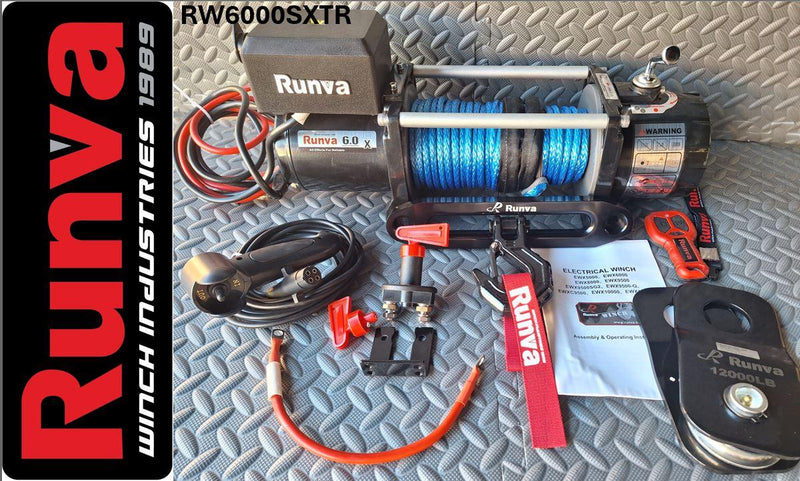 Runva | 6000LBS – Runva Winch 12V With Synthetic Rope + Remote
