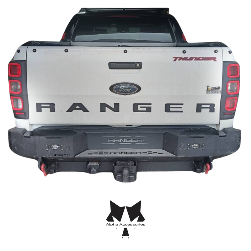 Ford Ranger Basic Rear Bumper Solied | Ford Ranger Rear Bumper Replacement 2016 - 2022 — Alpha ...