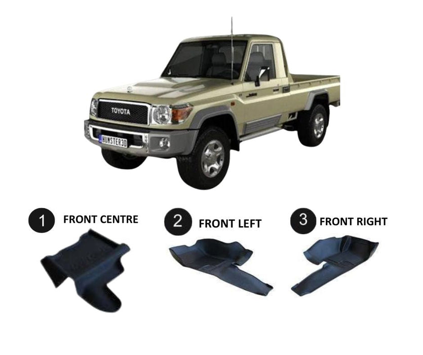 REPLACEMENT MATS | TOYOTA LAND CRUISER 2007-PRESENT SINGLE CAB FULL KIT