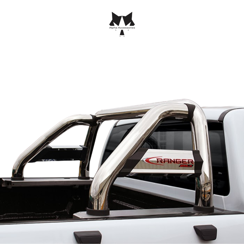 Maxe | MLA Ford Ranger T6/T7 2012-2015 Stainless Steel Sportsbar with Side Tubes