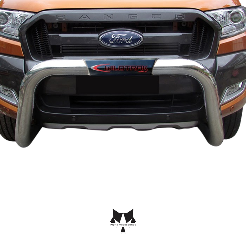 Maxe | MLA Ford Ranger T7 2016 - 2022 Wildtrak Stainless Steel PDC Friendly Nudge Bar