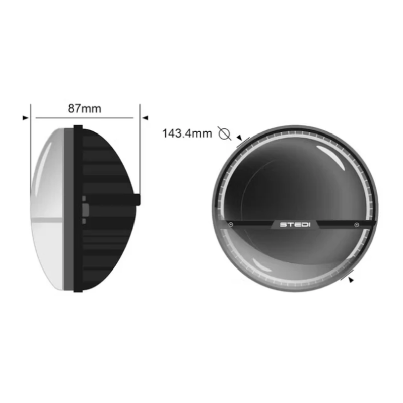 STEDI | Homage 5.75" Black 5700K Headlights