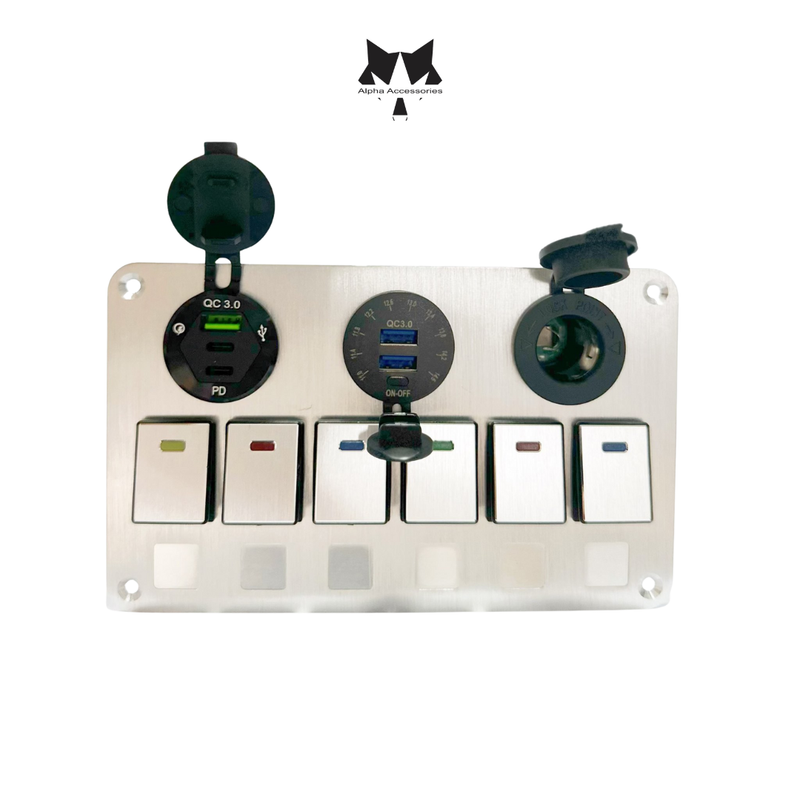 Lumeno | 6 Way Switch & Socket Panels