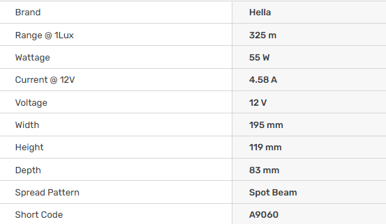 HELLA | Comet 550 Driving Lamp Set (Kit with 2 x Halogen Lamps)