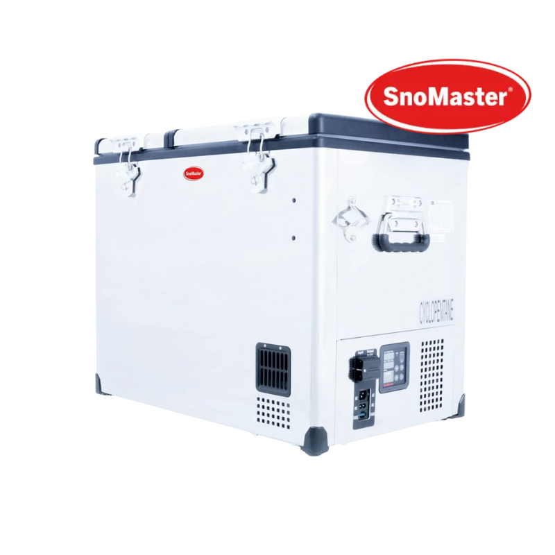SnoMaster | 72L Dual Compartment Portable Fridge/Freezer (AC/DC - Stainless Steel)