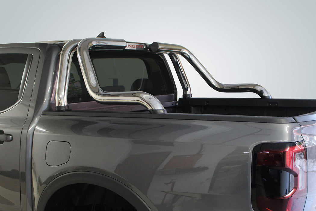 Ford Ranger Next Gen Stainless Steel Sports Bar x Oval Side Tubes