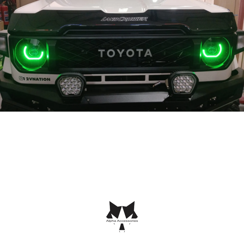 Toyota Land Cruiser 2024 (New Shape) Bonnet Guard Gloss Black With Logo