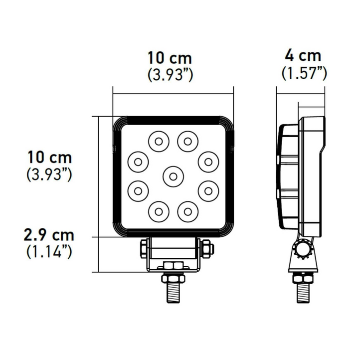 Hella Valuefit Square LED Worklight 15W – FLOOD