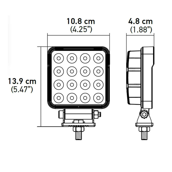 Hella Valuefit Square LED Worklight 25W - FLOOD