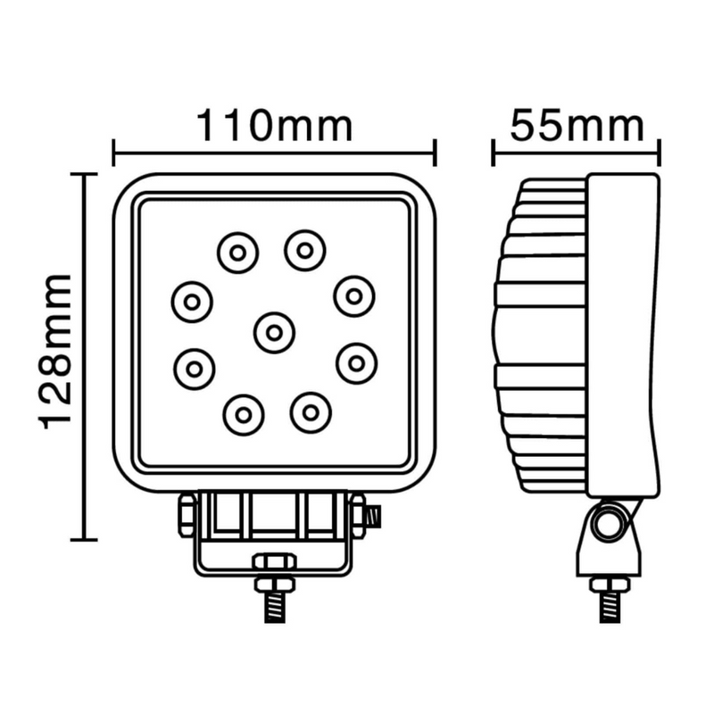 Hella | Valuefit Square LED Worklight 27W - FLOOD