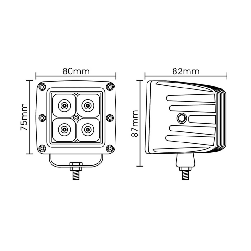 Hella | Valuefit Square Cube 4 LED – FLOOD