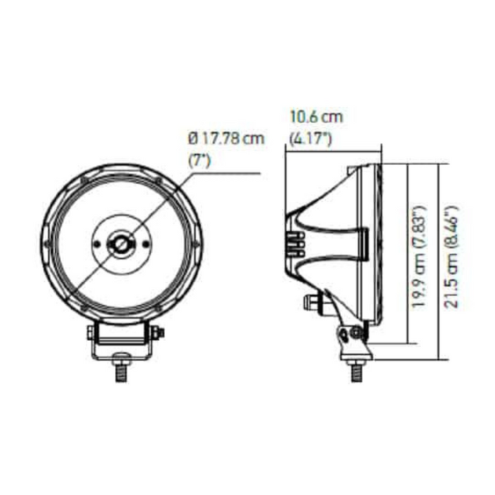 Hella ValueFit 7” Driving Light SAE/ECE approved (Single)