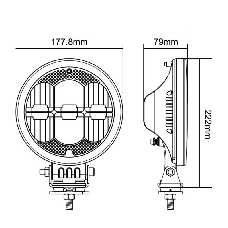 Hella | ValueFit 7” Driving Light with celuis ring (Single)